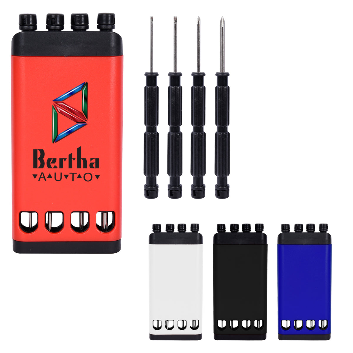 BLACK 4- Piece Mini Screwdriver Set