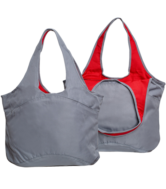 Gray Village Zipper Tote Bag