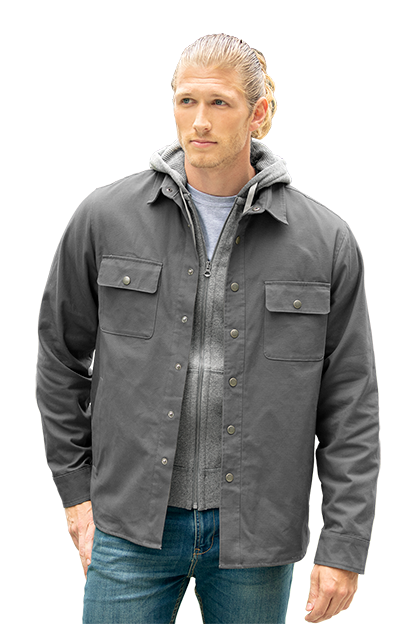 Dark Grey Boulder Shirt Jacket - S