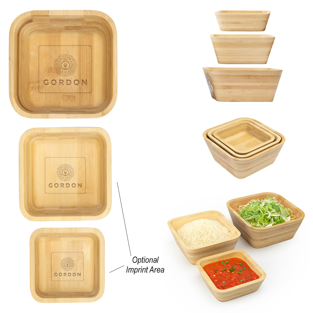 FSC BAMBOO Bombay Bamboo Nesting Bowl Set