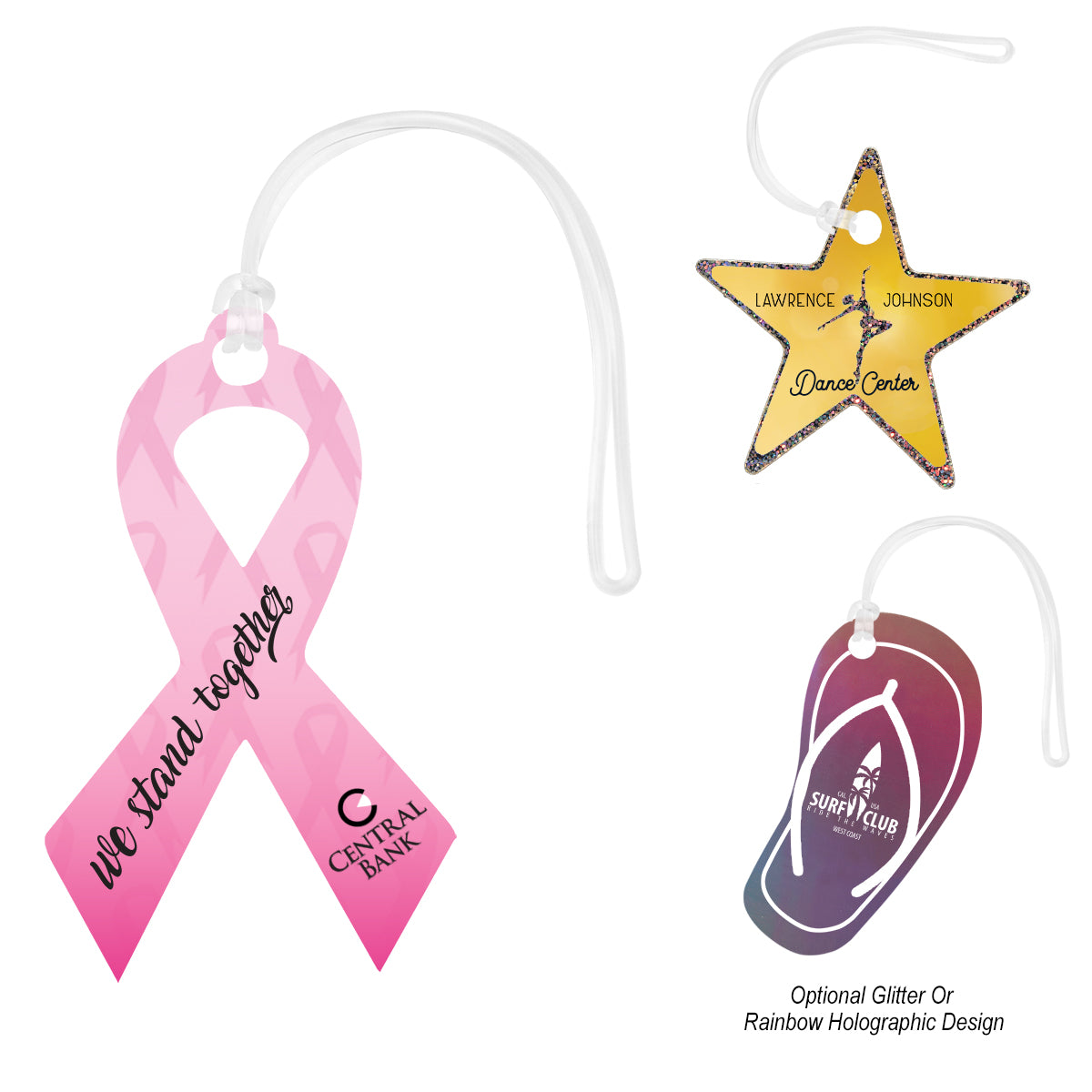 ACRYLIC Acrylic Bag Tag - Custom Shapes 9"