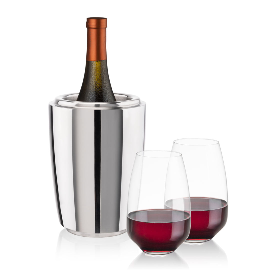 Pescara Wine Cooler & Oldham Stemless Wine Set