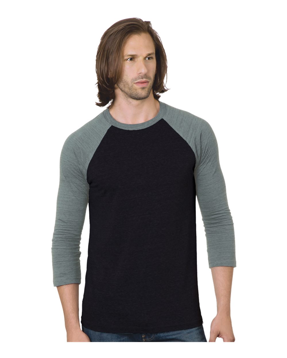 Unisex Triblend Three-Quarter Sleeve Raglan T-Shirt - 9525