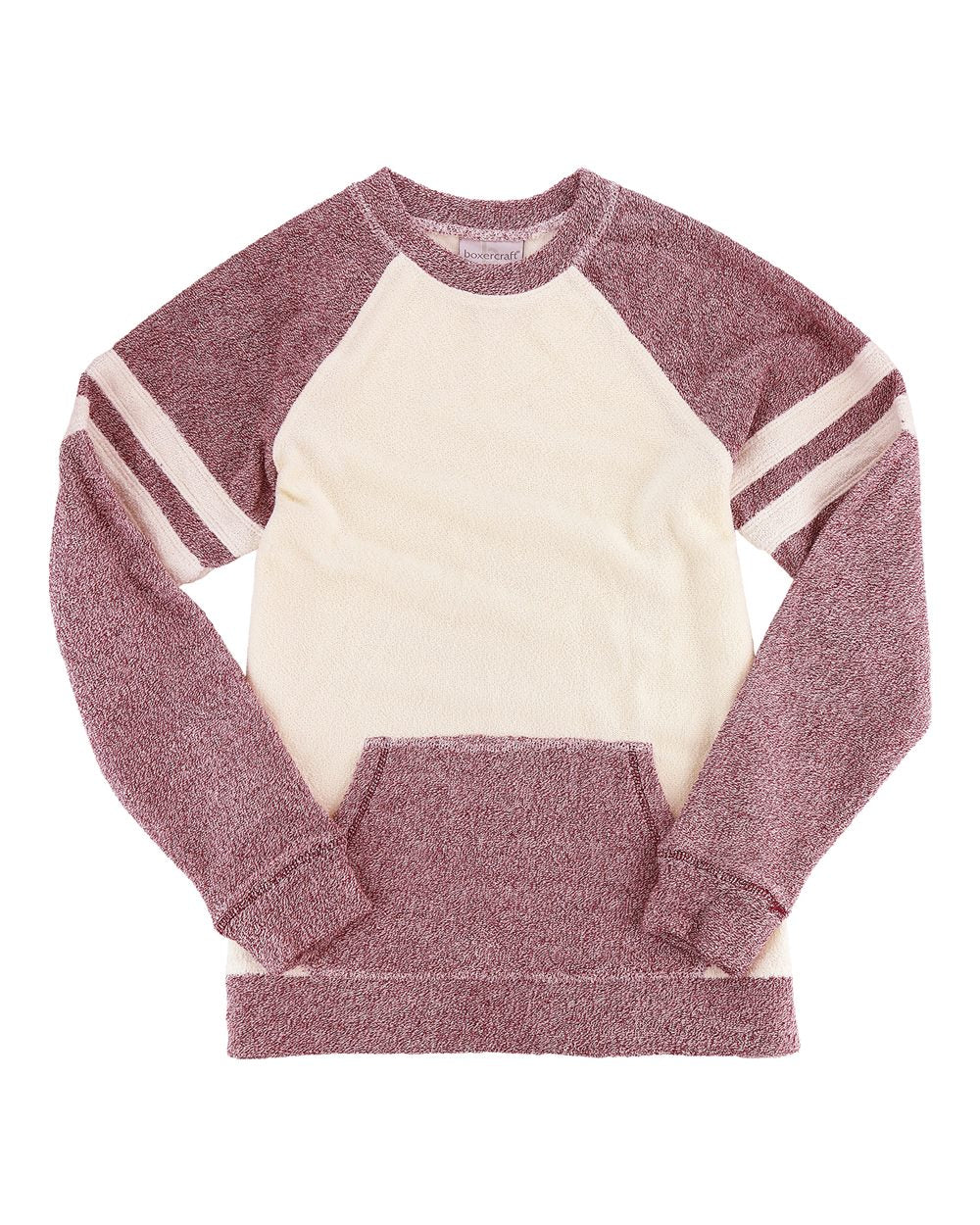 Women's Cozy Contrast Fleece Crewneck Pullover - L04