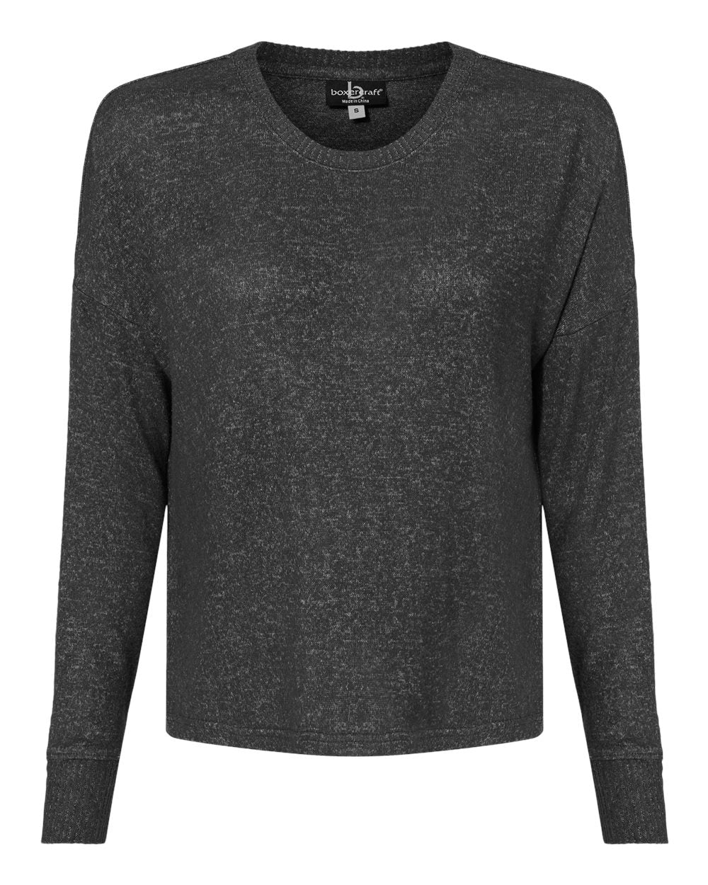 Women's Cuddle Fleece Boxy Crewneck Pullover - L06