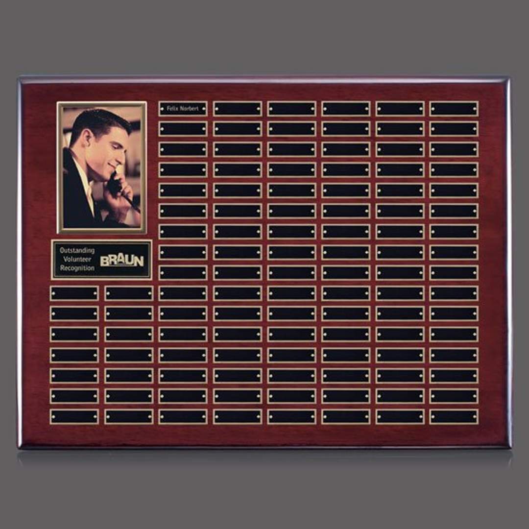 Photo (Vert) P/Plaque - Rosewood/Gold