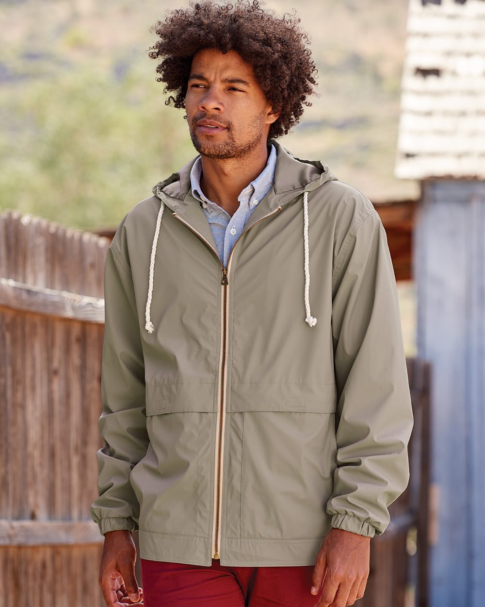 Unisex Vintage Hooded Rain Jacket - 193910