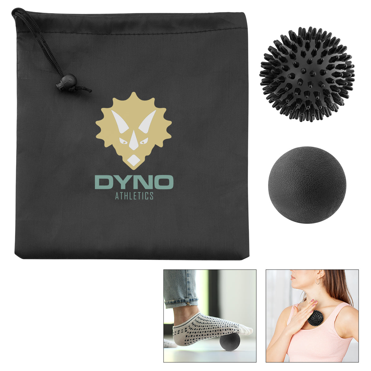 BLACK WITH BLACK Massage Ball Set