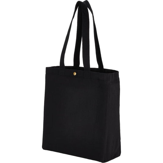 Black Repose 10oz Recycled Cotton Box Tote w/Snap