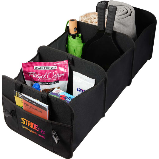 Black Recycled 3-Compartment Trunk Organizer