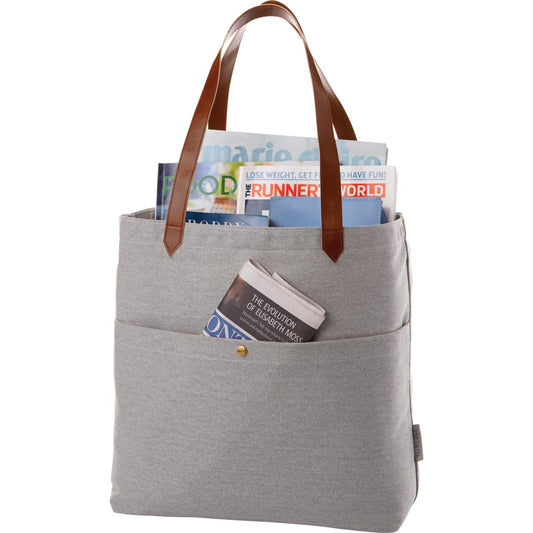 Front View of Gray Field & Co. 16 oz. Cotton Canvas Book Tote