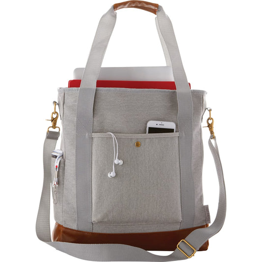 Front View of Gray Field & Co. 16 oz. Cotton Canvas Commuter Tote