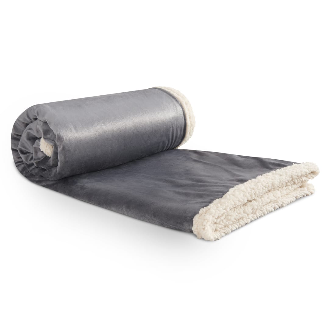 Front View of Gray Field & Co.® Cambridge Oversized Sherpa Blanket