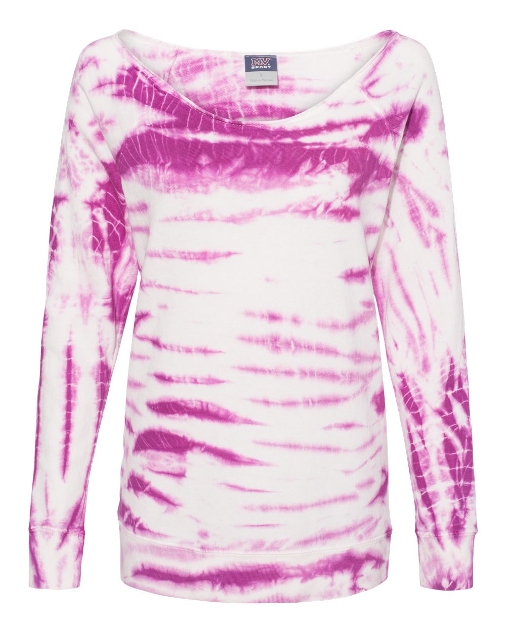 Women's French Terry Off-the-Shoulder Tie-Dyed Sweatshirt - W20173