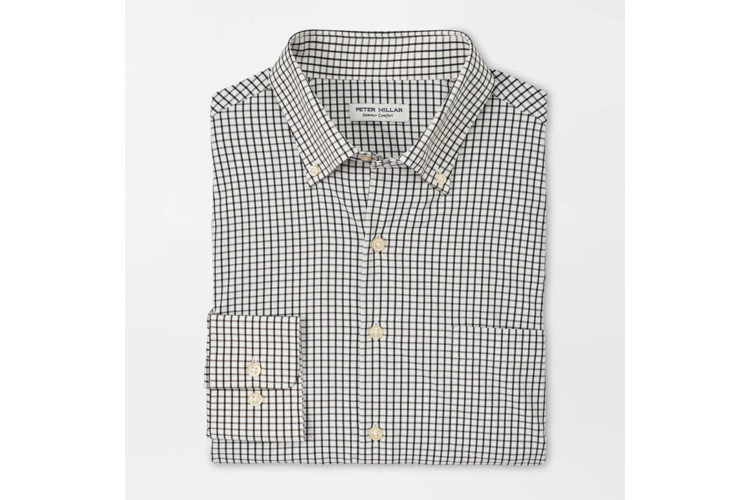 Peter Millar Hanford Performance Twill Sport Shirt - Black