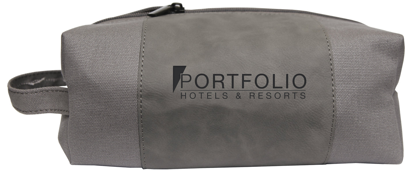 Canvas and Leatherette Dopp Bag