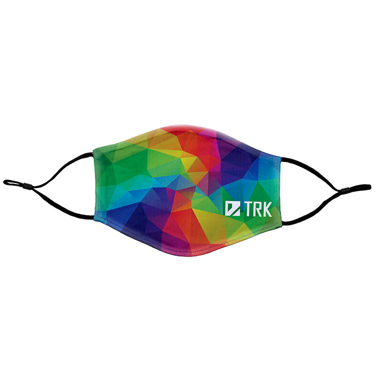 "PARAGON" Full Color Sublimation 3-Ply Washable & Reusable Cotton/Polyester Face Mask with Ear Loop