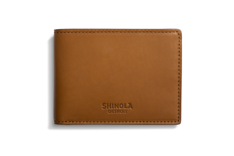 Shinola Slim Bifold Wallet - Tan Vachetta Leather