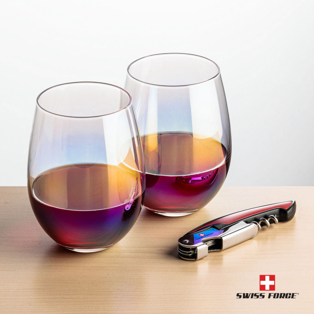 Swiss Force® Opener & Miami Stemless Wine
