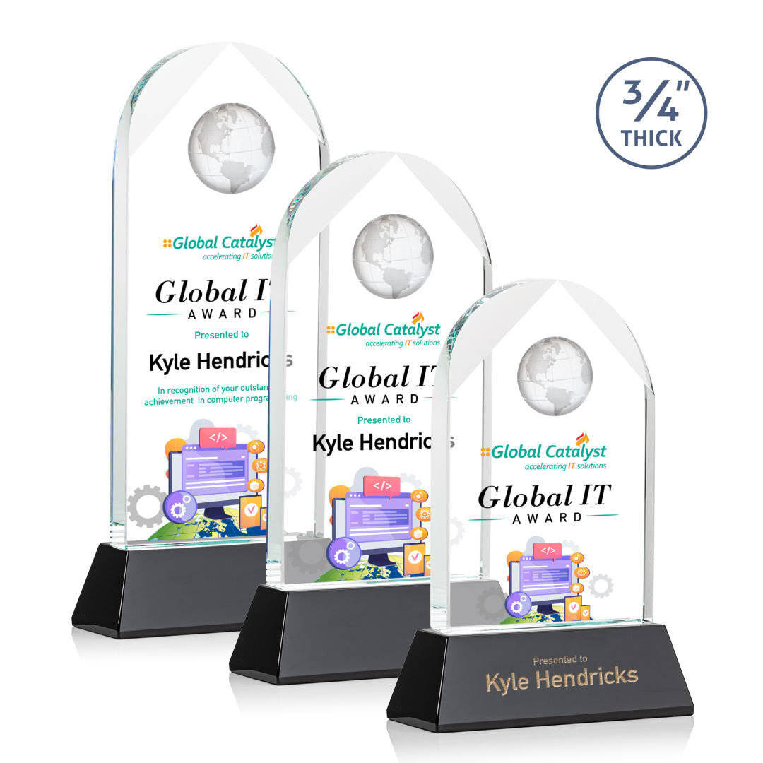 Blake Globe VividPrint™ Award on Newhaven - Black