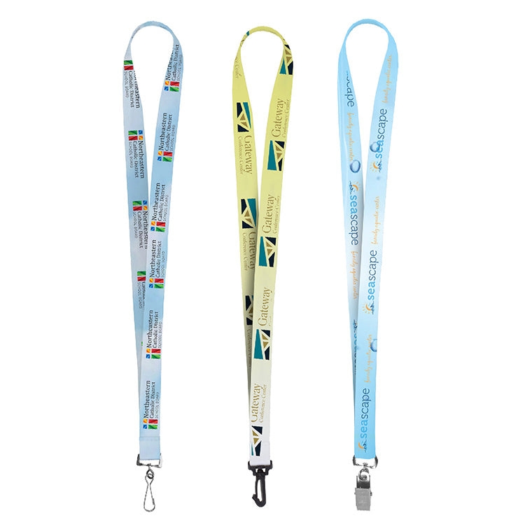 "OWEN RECYCLED" 3/4" Import Air Ship Recycled RPET Full Color Sublimation Lanyard