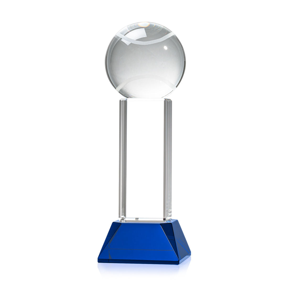 Tennis Ball Award on Stowe Base - Blue