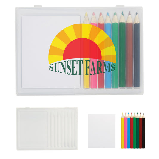 8-Piece Colored Pencil Art Set In Case grouped