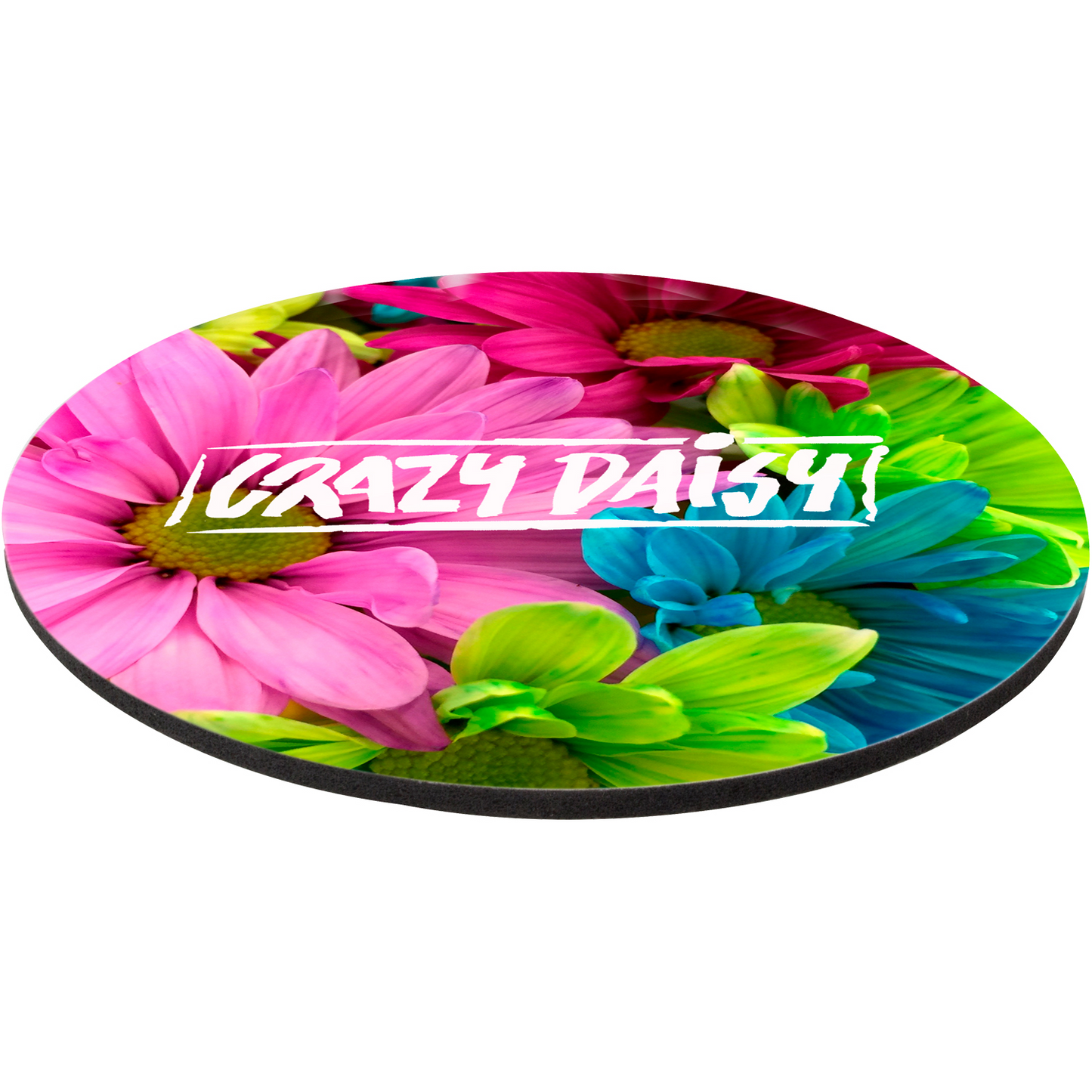 White 8" Rd 1/4" Thick Full Color Soft Mouse Pad