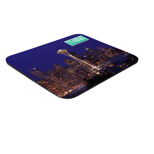 White 8" X 9-1/2" X 1/8" Full Color Hard Mouse Pad