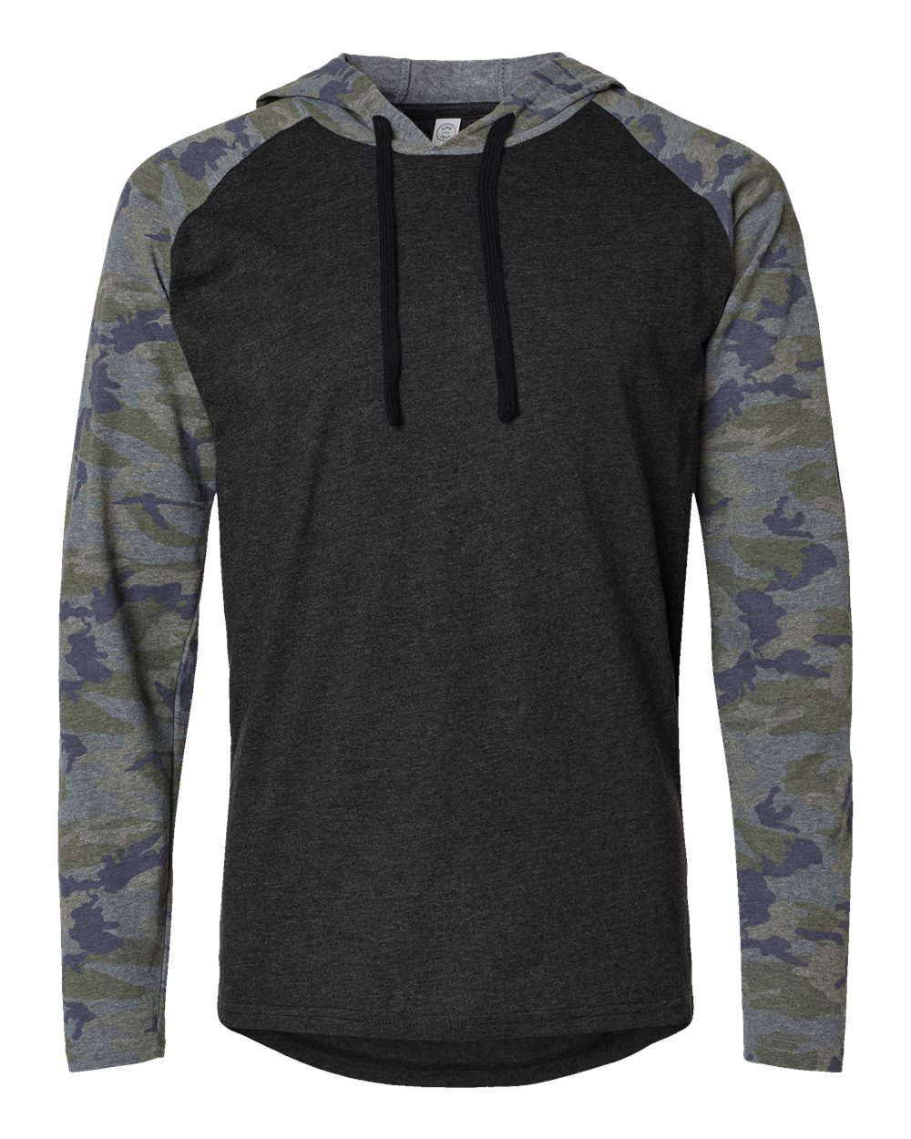 Men's Fine Jersey Hooded Long Sleeve Raglan T-Shirt - 6917