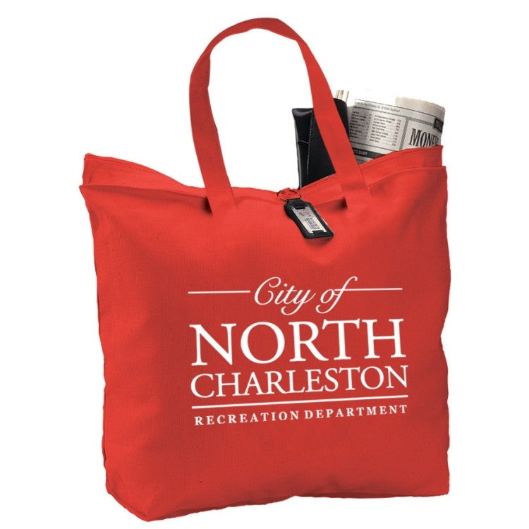 Canvas Zipper Tote Bag