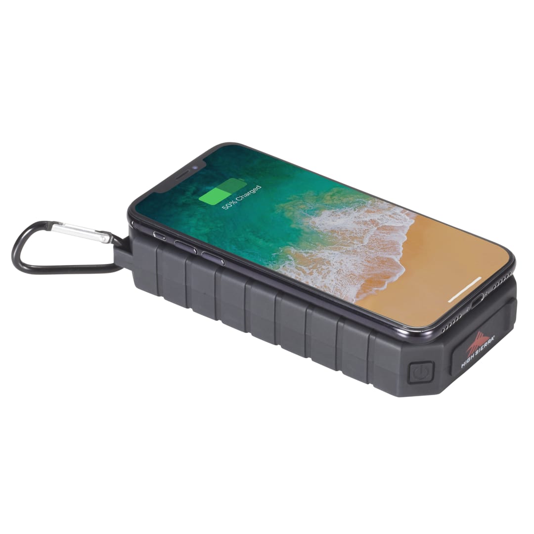 High Sierra® IPX 5 Solar Fast Wireless Power Bank