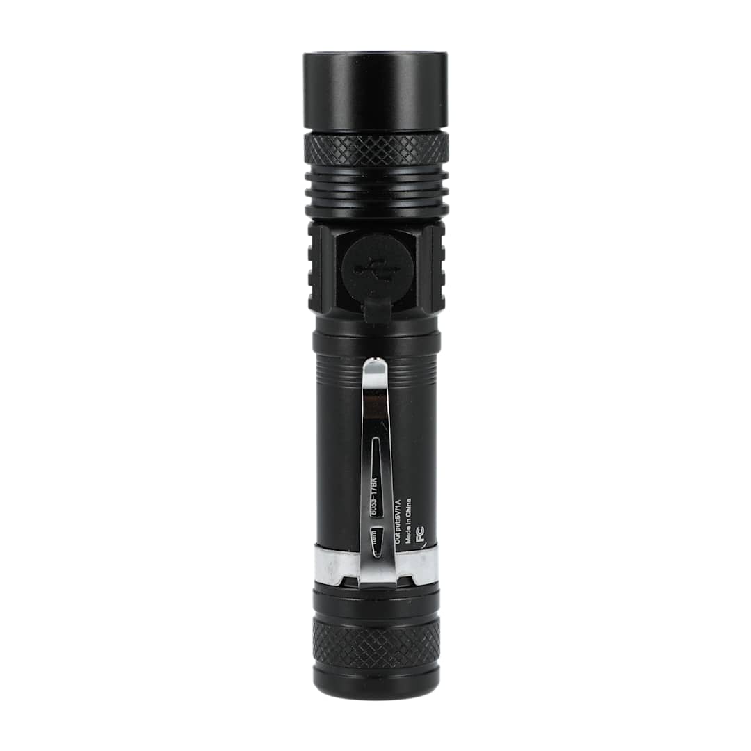 Front View of Black High Sierra Eco 160 Lumen LED Flashlight