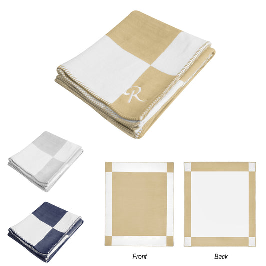 GRAY WITH WHITE Southampton Throw Blanket