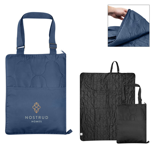 BLACK rPET Foldaway Blanket