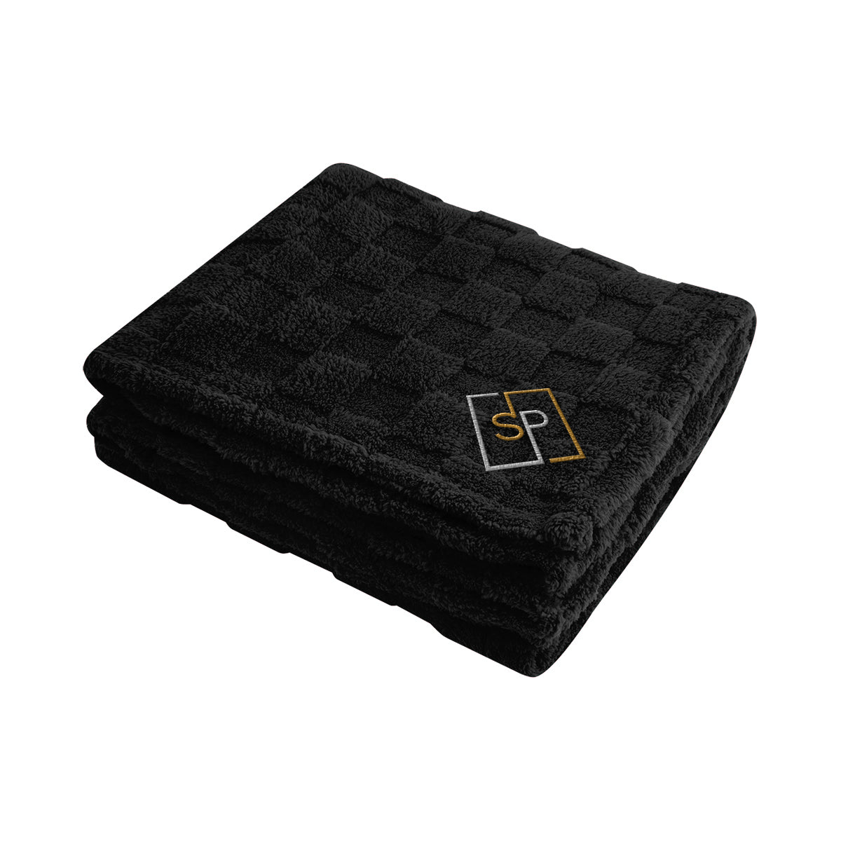 rPET Checkered Sherpa Blanket
