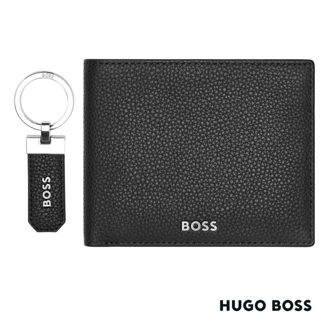 Hugo Boss® Classic Grained Key ring & Wallet Set