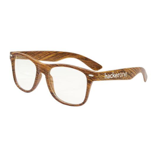 Red Wood Grain Iconic Blue Light Blocking Computer Glasses