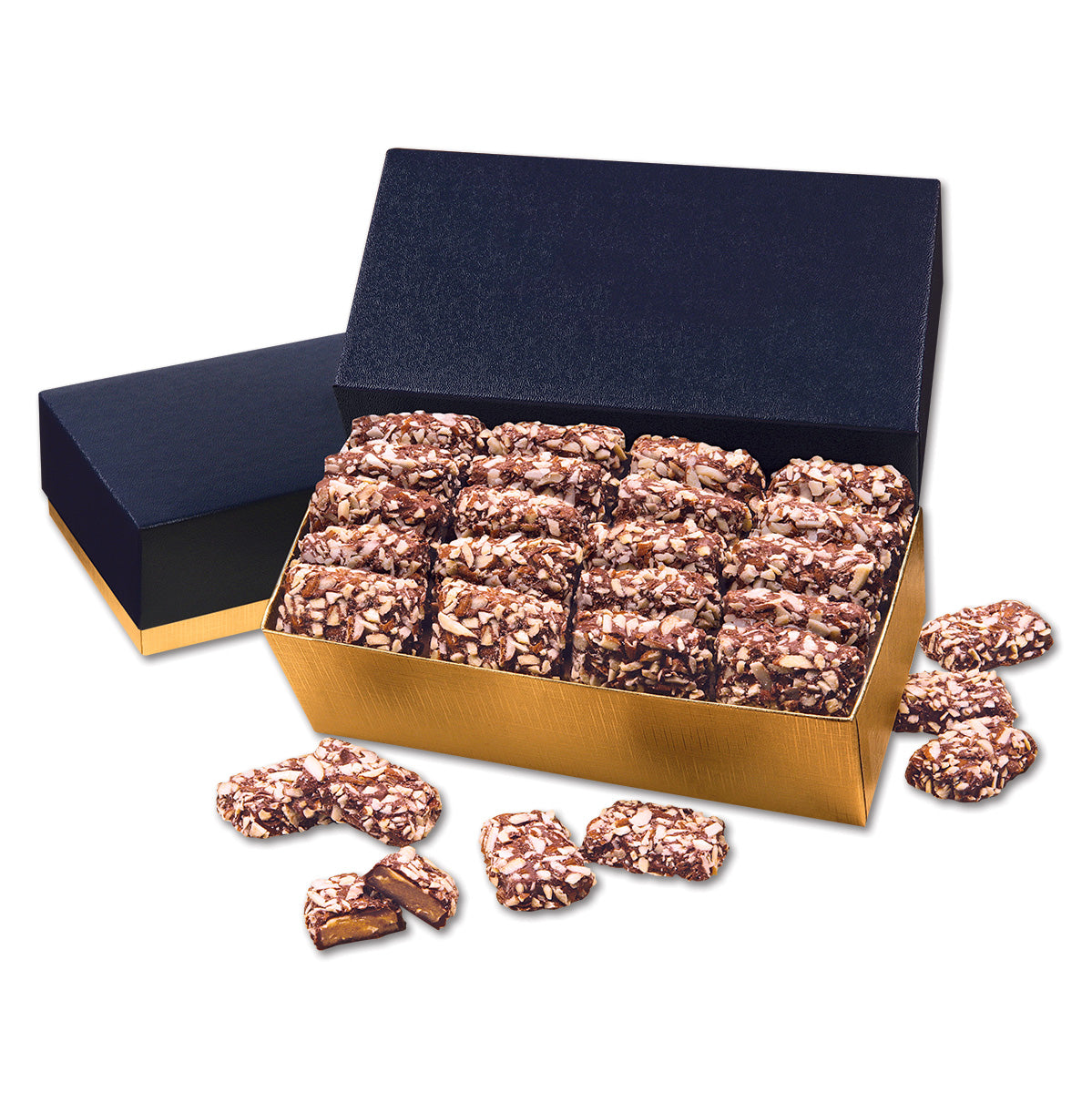 English Butter Toffee in Navy & Gold Gift Box