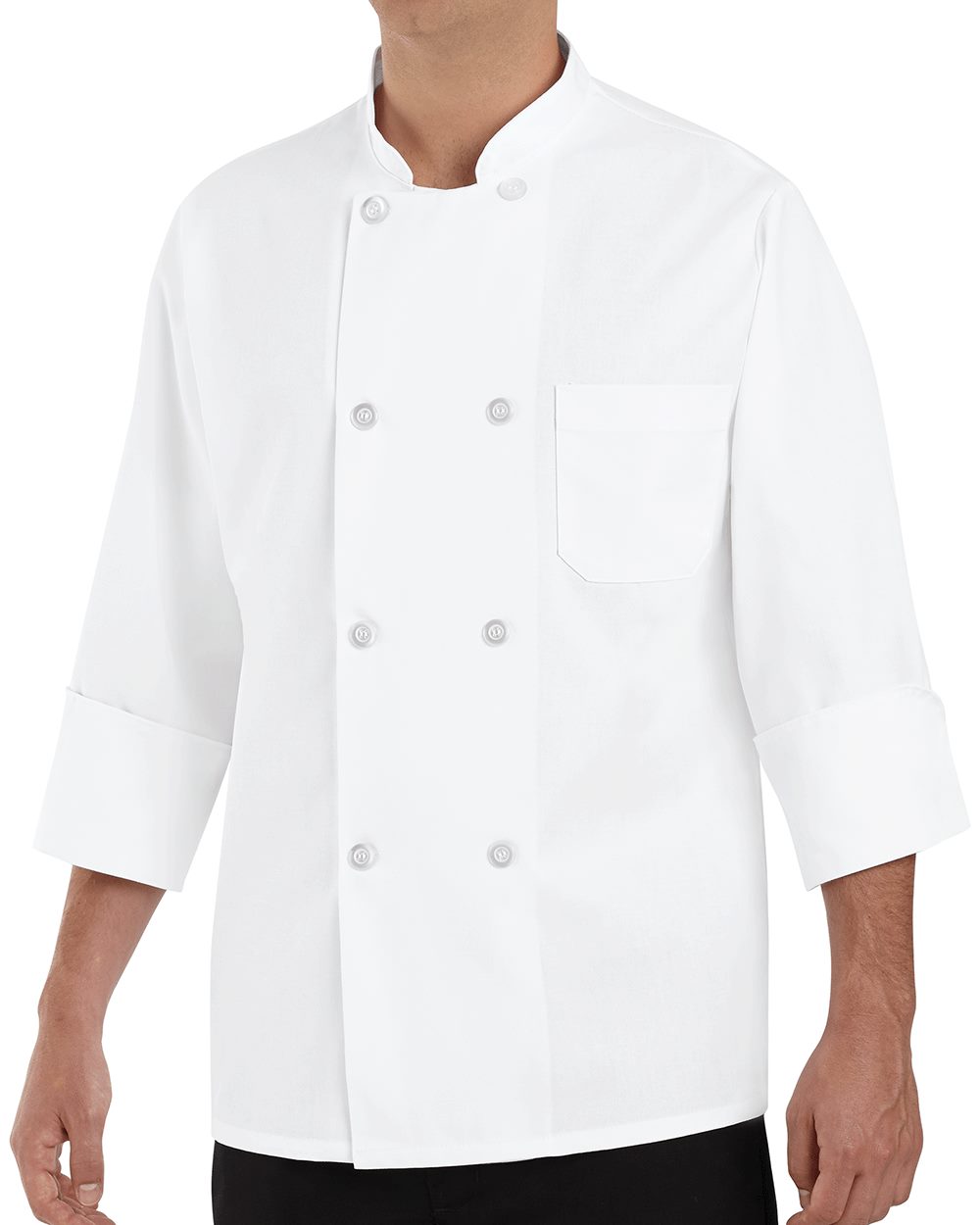 Eight Pearl Button Chef Coat - Tall Sizes - 0403T