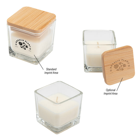 CLEAR Mini Candle With Bamboo Lid