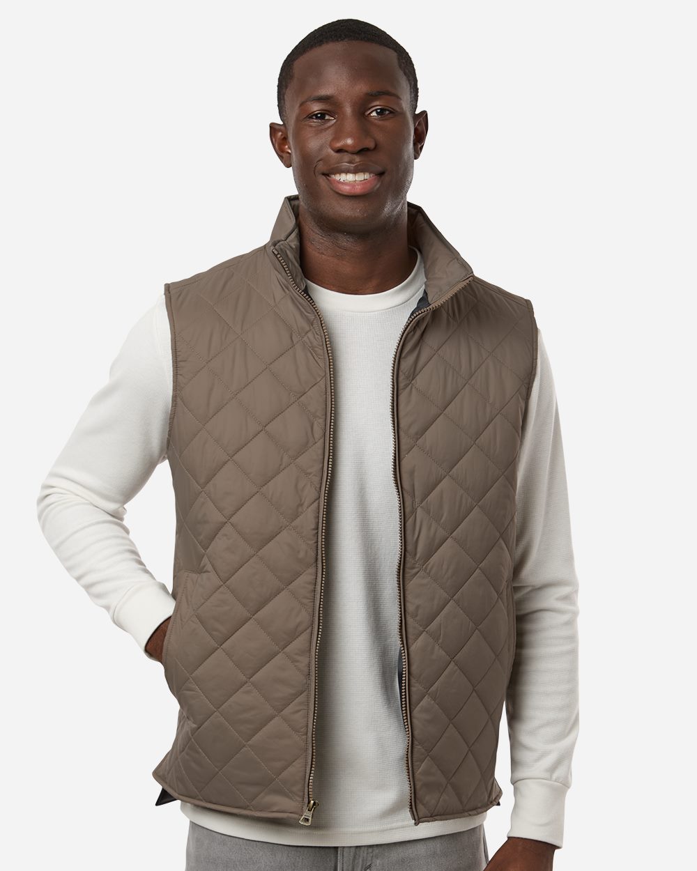 Men's Vintage Diamond Quilted Vest - 207359