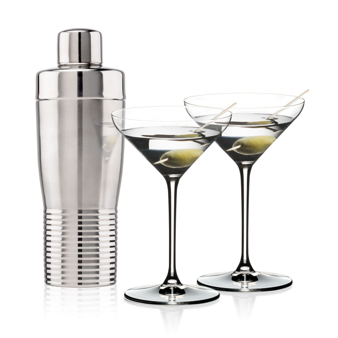 Genoa Shaker & RIEDEL Martini Set