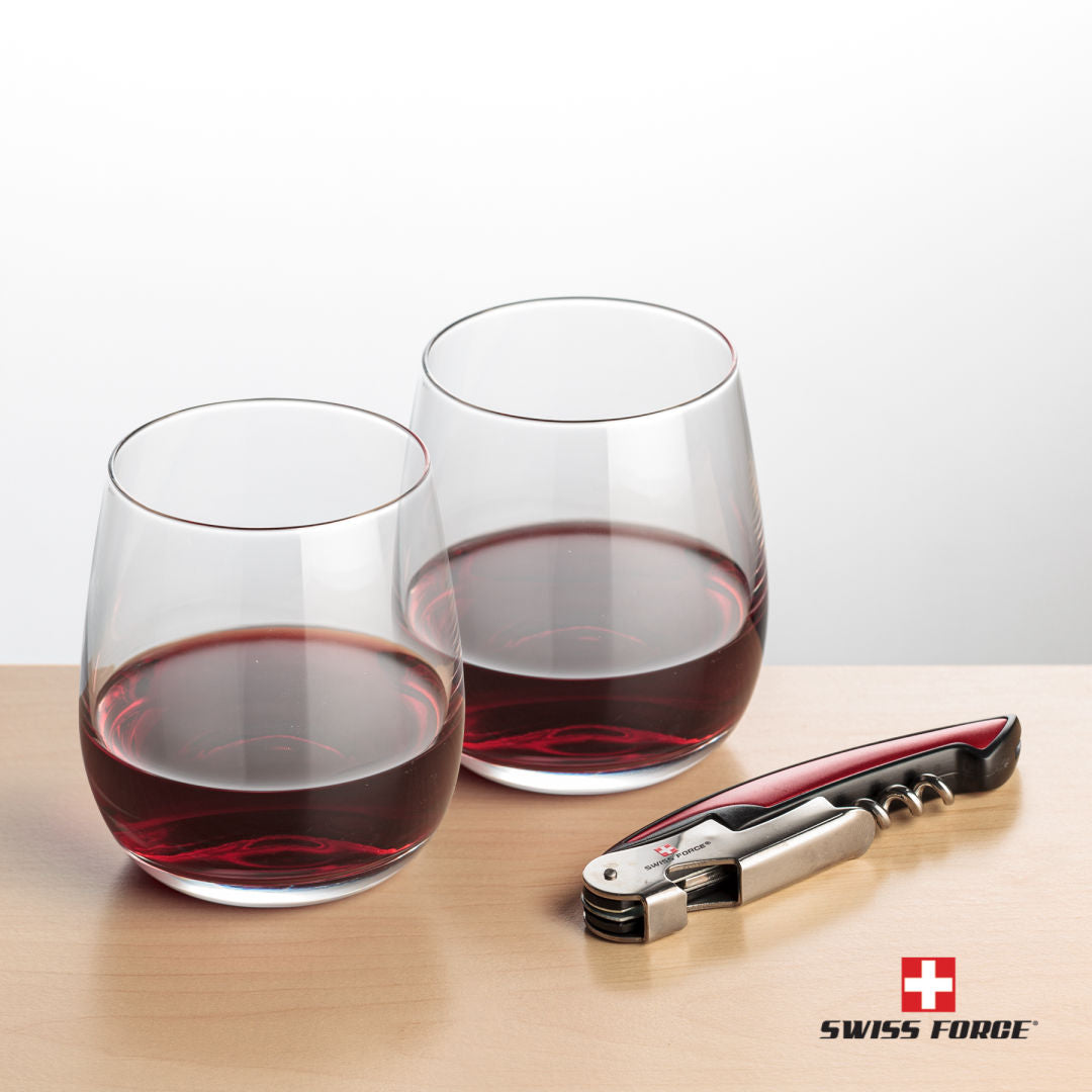 Swiss Force® Opener & Crestview Stemless Wine