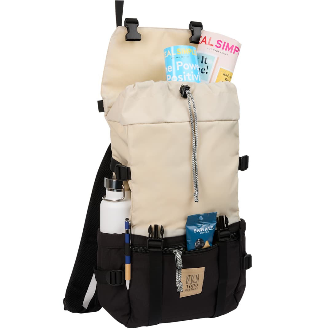 Front View of Black Topo Designs Recycled Rover 15" Laptop Backpack