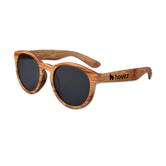 Round Lens "Wood Grain" Sunglasses