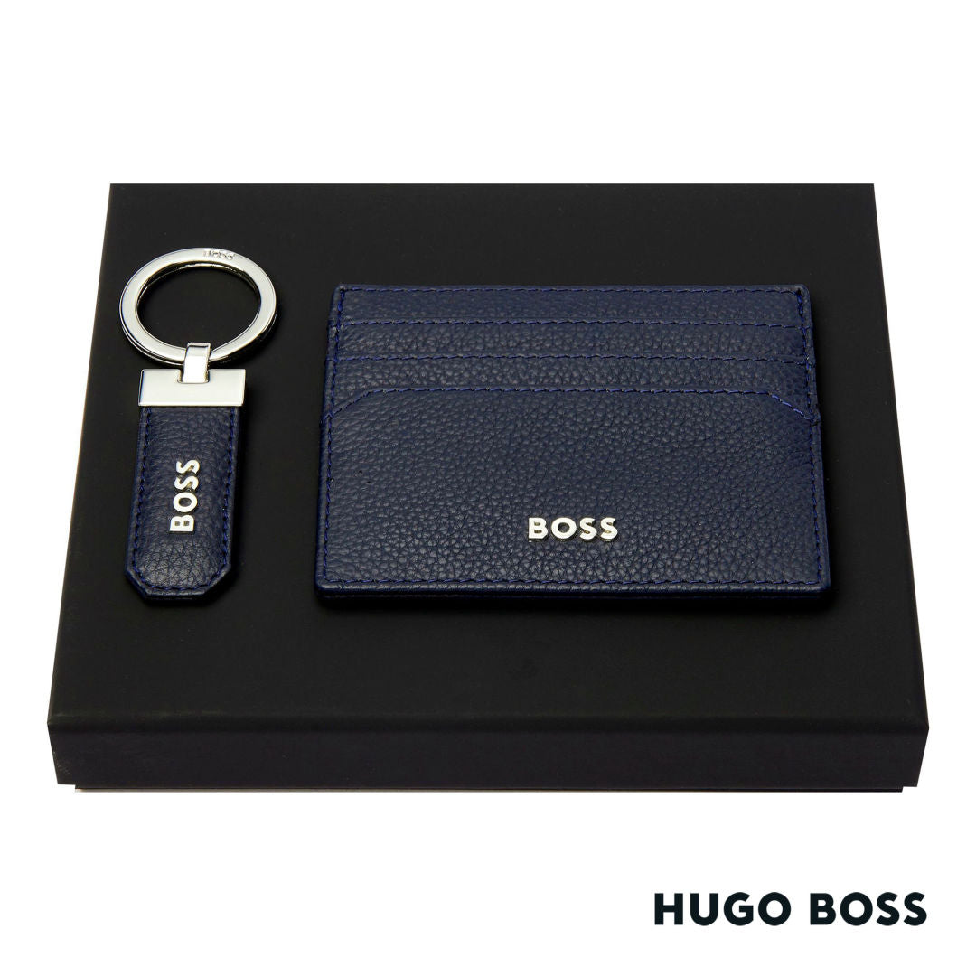 Hugo Boss® Classic Grained Key Ring & Card Holder Set