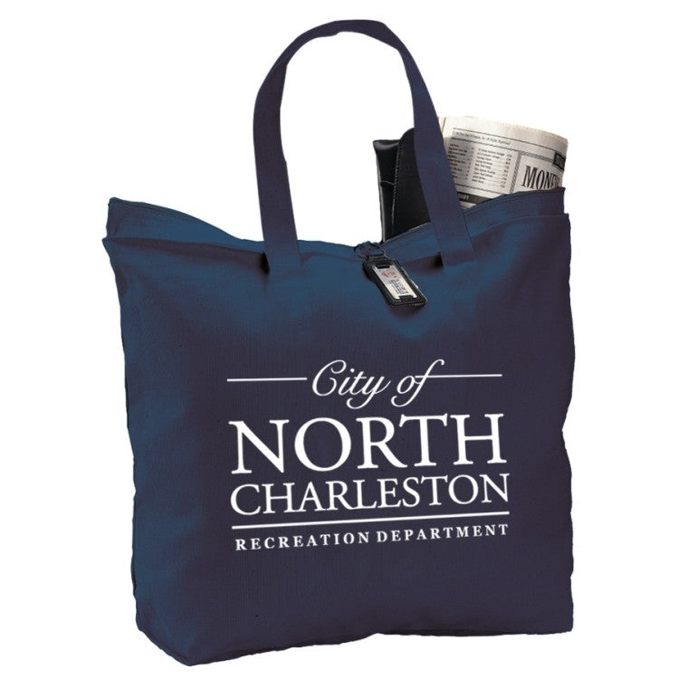 Canvas Zipper Tote Bag