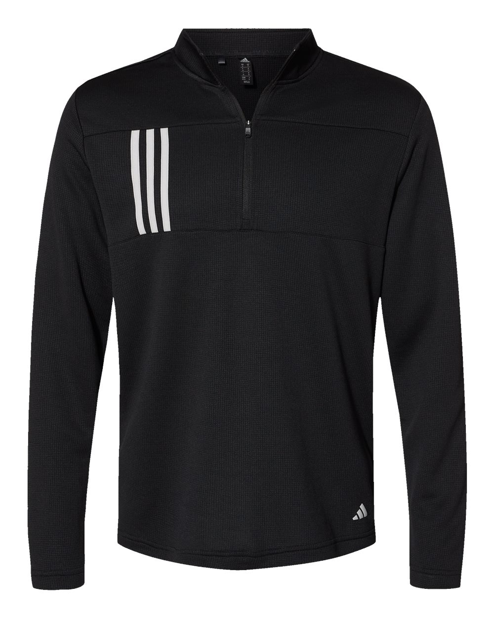 Men's 3-Stripes Double-Knit Quarter-Zip Pullover - A482
