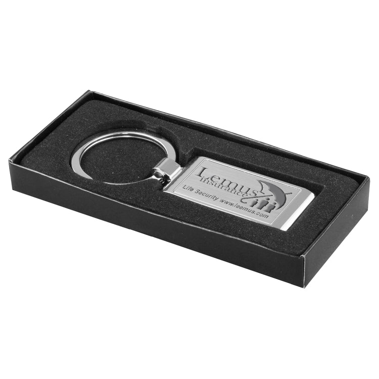 "Geo" Economy Laser Engraved Metal Keyholder